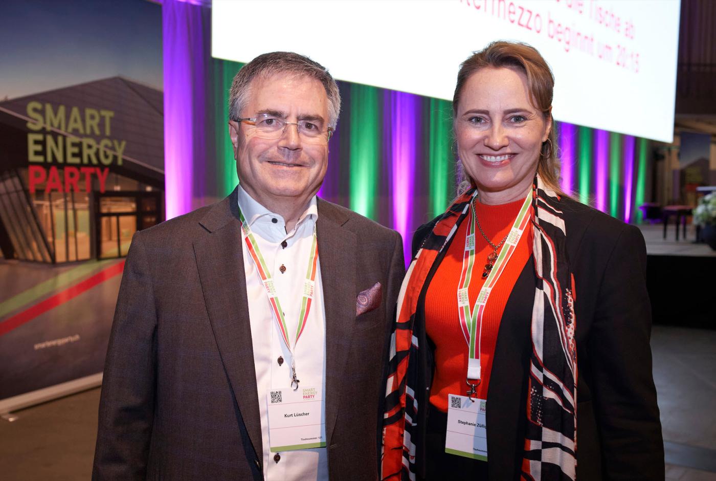 Le fondateur de la Smart Energy Party, Kurt Lüscher, et la directrice de Mindscale, Stephanie Züllig.