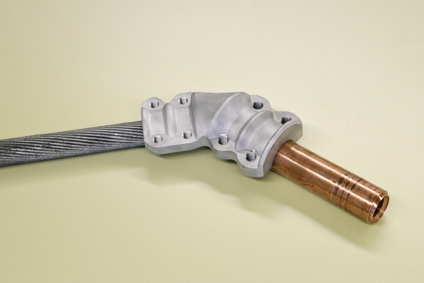 Für die Ersatzklemme wurde dieselbe Aluminiumlegierung AlSi10Mg genutzt, die auch für Gussteile eingesetzt wird.