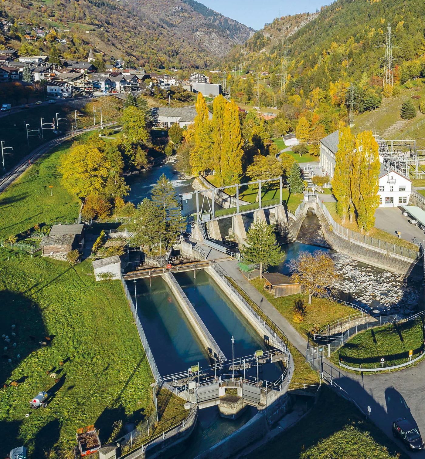 <strong>Bild 4</strong> Im Hochdruck-Laufwasserkraftwerk Ernen im Oberwallis wird der Ersatz der bisherigen Francis-Turbine durch eine Peltonturbine erprobt, um Erfahrungen für Retrofit-Massnahmen zu gewinnen.